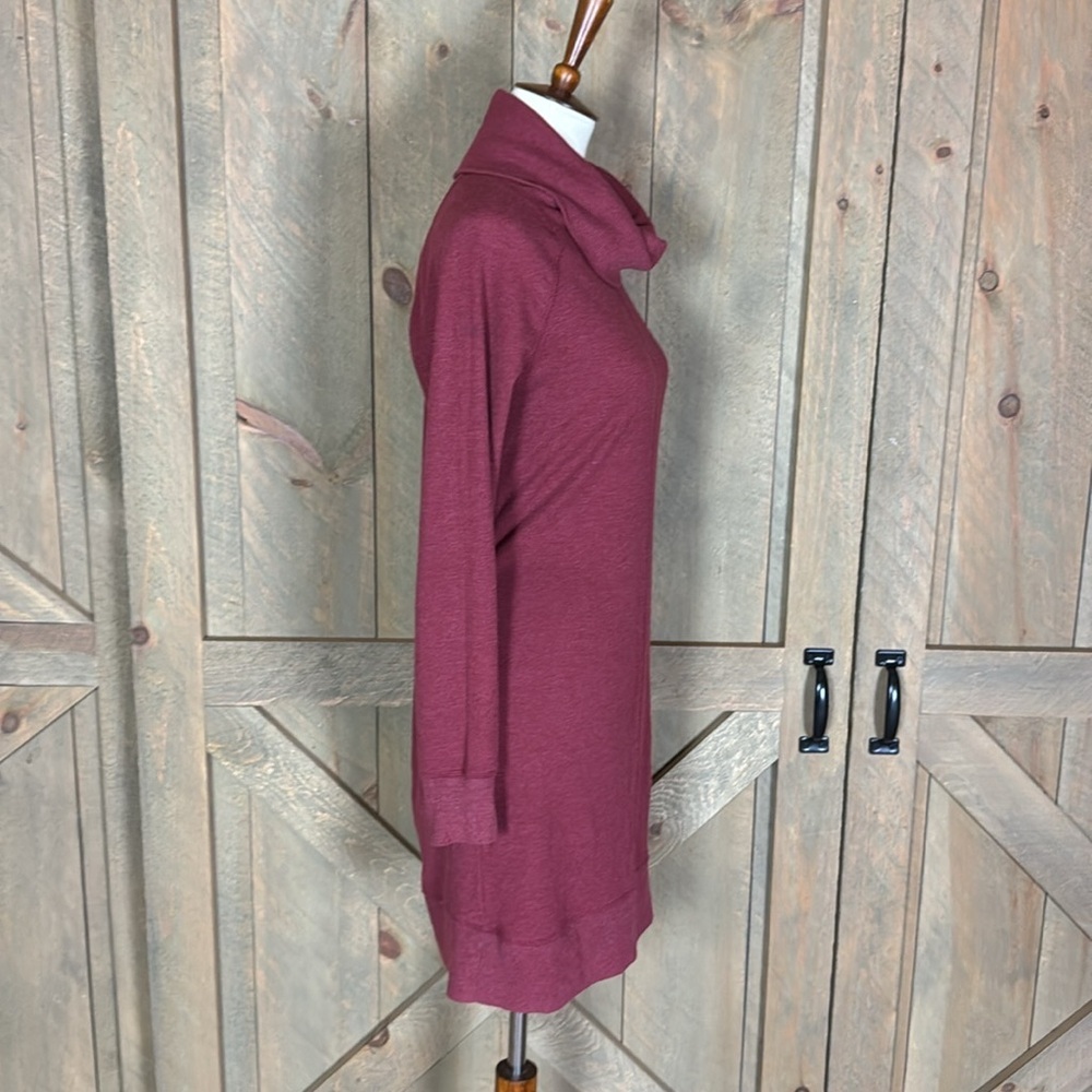 Woolrich Fairmont waffle knit long sleeve dress Burgundy color Size Medium - Picture 5 of 10